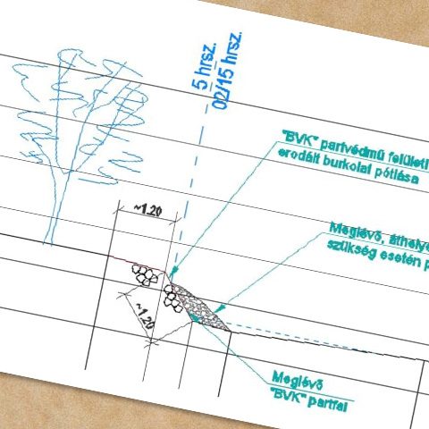 Balatonföldvár Kvassay sétány partvédmű rekonstrukciójának tervezése – vízjogi létesítési engedélyezési terv