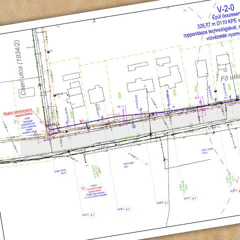 Vonyarcvashegy Fő utca, Kossuth Lajos utca Ivóvíz vezeték rekonstrukciója. Engedélyezési terv