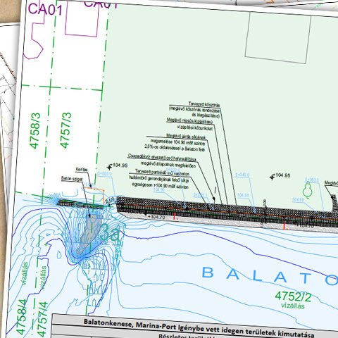 Balatonkenese, Marina-Port – Partvédő mű rekonstrukció és homokos partszakasz tervezése