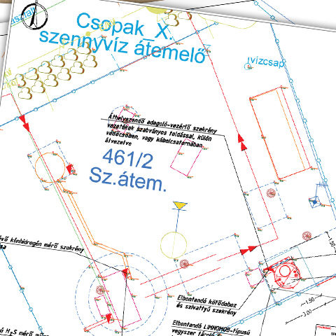 Kálcium nitrát adagoló berendezés elhelyezése a Csopak R-X. átemelőnél